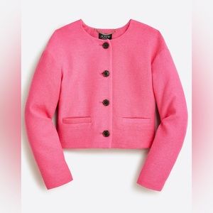 NWT JCrew Collection lady bomber jacket in cotton-blend bouclé
